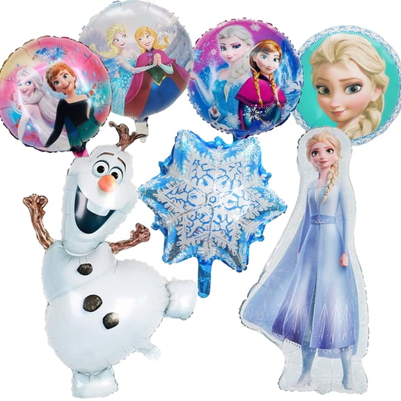 7Pcs Birthday Party Supplies Decor, Blue and White Balloons for Party Decoration, Adorable Birthday Decoration for Girls