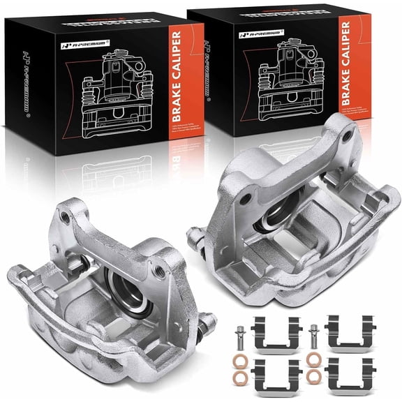 A-Premium Disc Brake Calipers with Bracket Compatible with Chevrolet Equinox Malibu Impala GMC Cadillac Buick Front Driver and Passenger Side 2-PC Set Fits select: 2010-2017 CHEVROLET EQUINOX LT