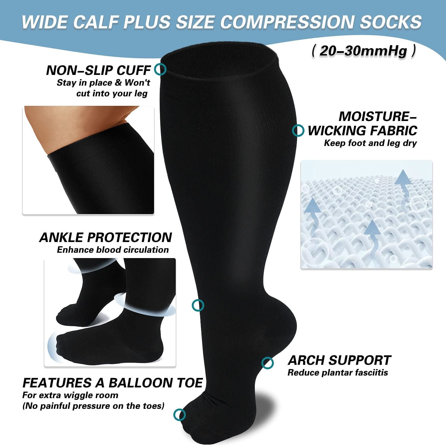 Compression socks extra large calf online