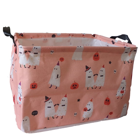 MYFLOCY Halloween Gift Basket for Kids Foldable Baby Candy Storage Bin Party Decor(Boys Girls Ghosts Dancing)