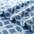 thumbnail image 4 of Plaid Flannel Sherpa Throw Blanket,Navy, 4 of 5