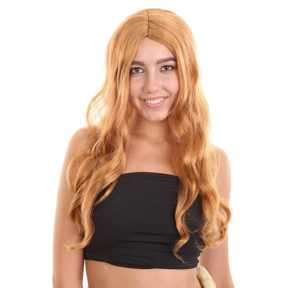 HPO Adult Women’s Brown Halloween Costume Hair & Wig – Synthetic Soft Fiber Hair, Cosplay & Party Wig