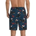 thumbnail image 3 of Kdxio Christmas Dachshund Print Mens Sleep Shorts Bottoms Soft Comfy Pajama Wear Pants with Drawstring Pockets, 3 of 7