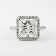 thumbnail image 2 of SOLITAIRE JEWELS 2.00CT Princess Cut Halo Style Pave Moissanite Engagement Ring for Women Solid 14k Yellow Gold, 14k Yellow Gold Solitaire Ring, 2 of 6