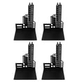thumbnail image 1 of Sujetalibros de metal, 4 soportes para libros, sujetalibros arquitectónicos, soportes para estantes, buen funcionamiento Jadeshay A, 1 of 8