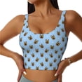 thumbnail image 3 of Goofa German Shepherd Puppy Printed Sports Bras for Women, High Impact Running Bra Workout Crop Tank Tops Longline Sports Bra Push up-Large, 3 of 9