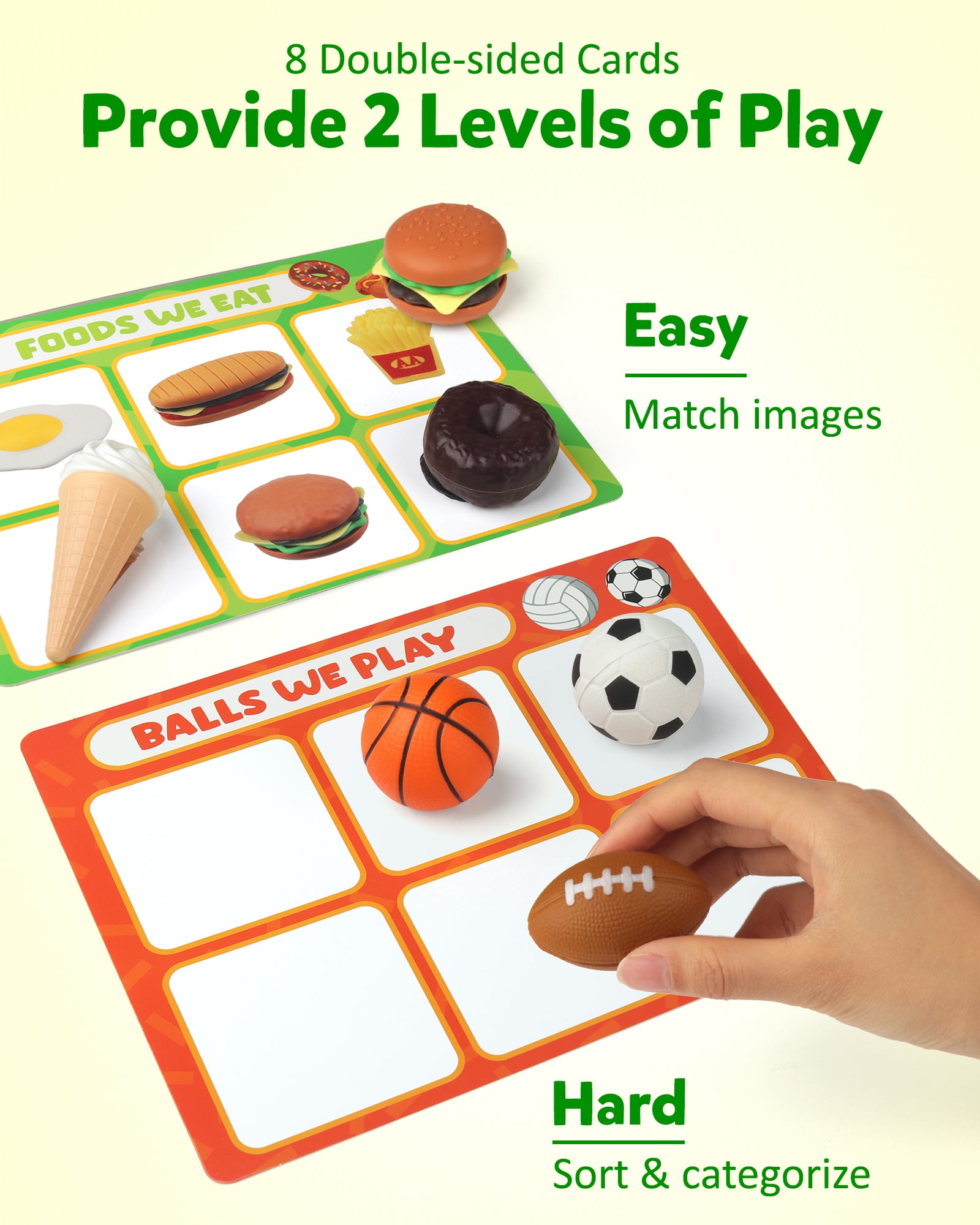 Coogam Shape Sorting Toy for Toddlers, Fine Motor Montessori Game Preschool Educational Learning Toys for 3 Year Old