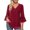 A-RD1, variant on T Shirts Womens Pleated 3/4 Sleeve Glitter Corset Sequined V Neck Elegant Tops