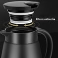 thumbnail image 3 of Goeielewe Jarra Térmica para Café, Tetera, Olla Aislante de Acero Inoxidable de 20 Oz, Dispensador de Agua y Bebidas para Café con Aislamiento al Vacío de Doble Pared (Negro), 3 of 5