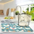 thumbnail image 5 of Flowers and Chicken Dish Drying Mat Microfiber Kitchen Pad Large Counter Absorbent Dish Mats Drainer Rack 18"x24", 5 of 7