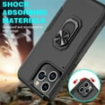 thumbnail image 4 of iPhone 15 Pro Max Case ,Sturdy Phone Case for iPhone 15 Pro Max 2023 6.7 inch ,Tekcoo Hybrid Dual Layer Rubber Drop Protection Heavy Duty Rugged Bumper 2-in-1 Ring Case Cover with Kickstand-Black, 4 of 7