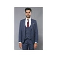 thumbnail image 4 of Men 3pc European Suit WESSI by J.VALINTIN Extra Slim Fit JV33 Navy Window Pane, 4 of 8
