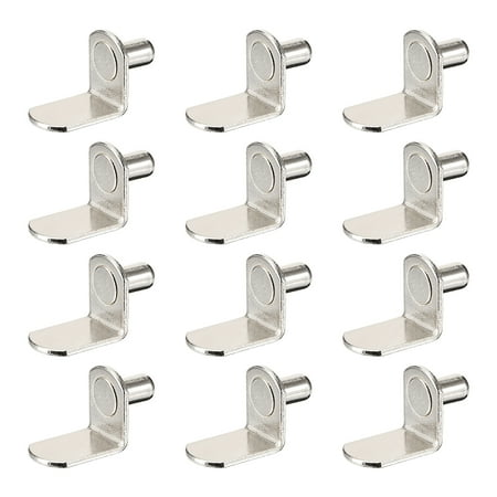 

Uxcell 0.24 L-Shaped Shelf Support Peg for Kitchen Furniture Book Shelves Supplies Metal Silver Tone 40pcs