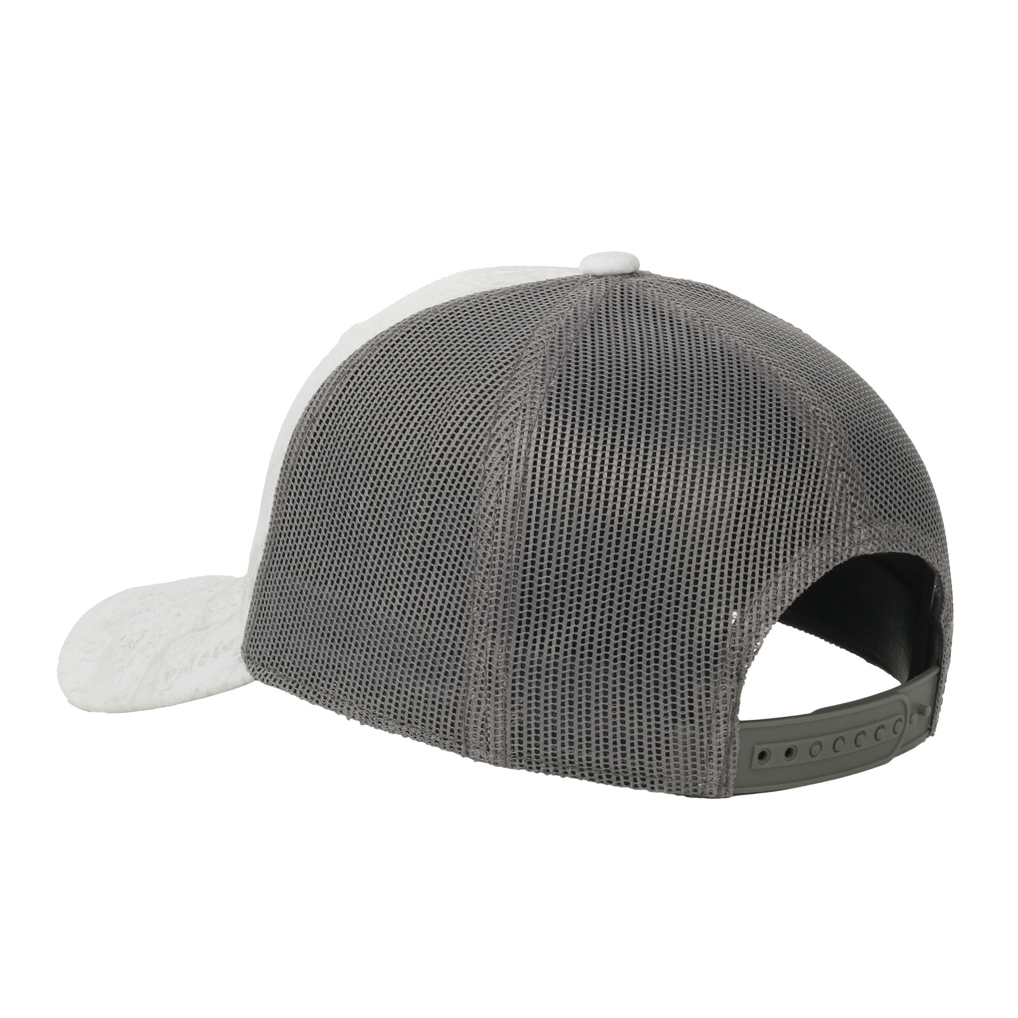 Realtree® Fishing WAV3 White Structured Cap – Mid Profile Mesh Back Snapback, One Size