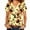 Yellow, variant on T Shirt for Women Summer Floral Blouse Short Sleeve V Neck Tops Casual Tops Fashion Daily Wear Boho Chic Top Summer Holiday Beach Fashion