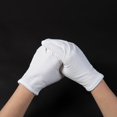 thumbnail image 5 of GBAYXJ White Gloves Cotton Heavy Duty Gloves White Cotton Gloves Casual Etiquette Gloves(Silver), 5 of 8