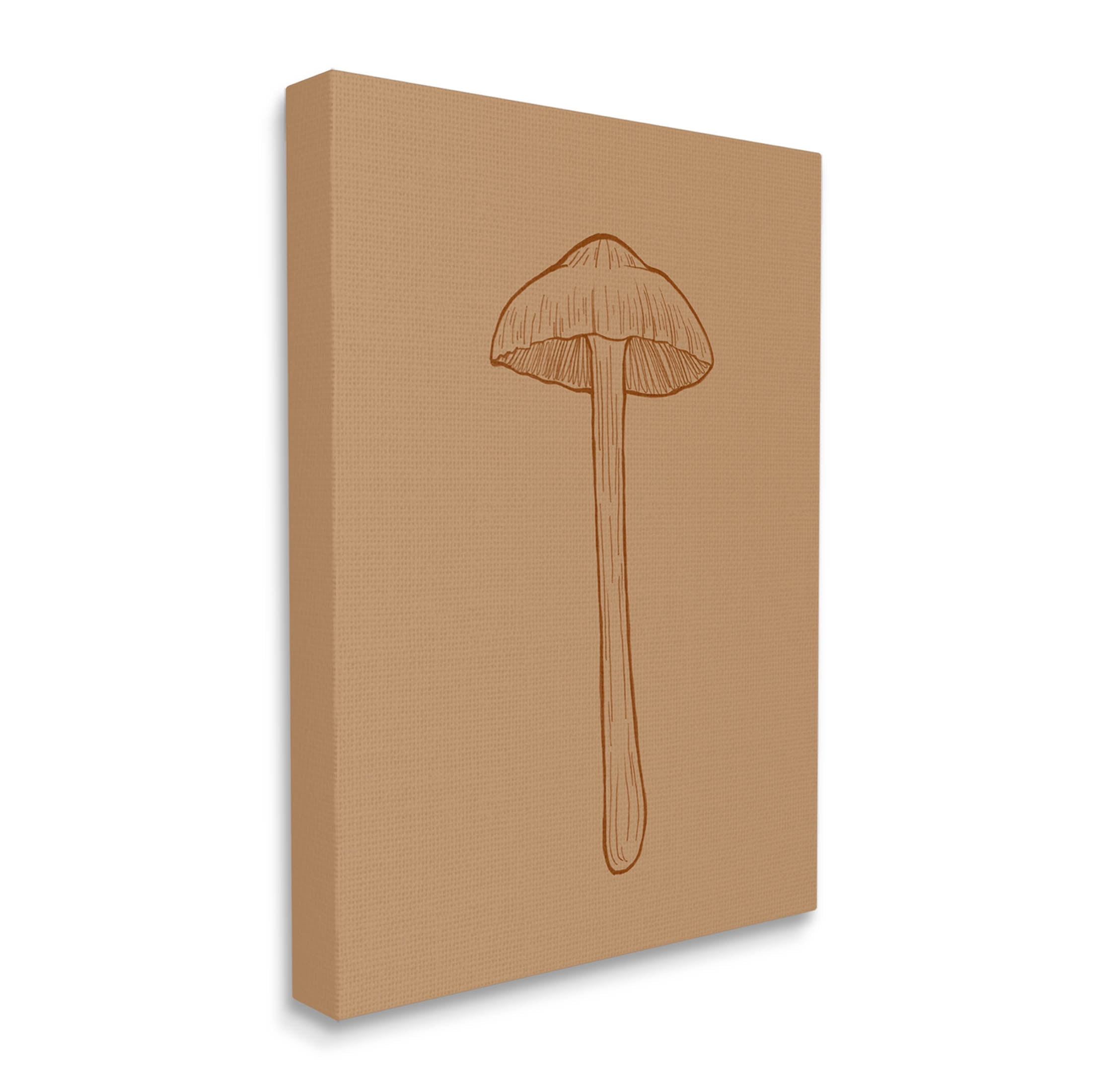 Stupell Industries Botanical Mushroom Outline Nature Graphic Art Gallery Wrapped Canvas Print Wall Art, Design by Ziwei Li