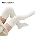 thumbnail image 7 of Dengjunhu 1 Pair Women Socks Solid Color Warm Autumn Winter Long Japanese Style Socks for Student, 7 of 7
