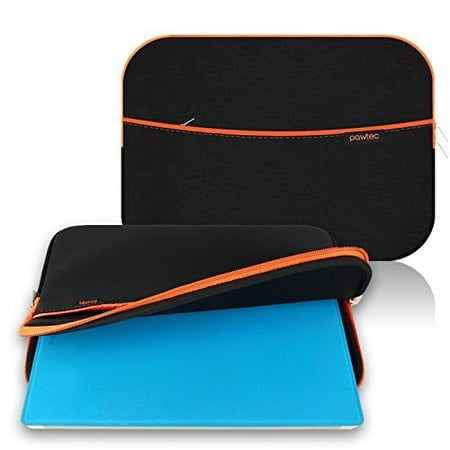 Pawtec Neoprene Sleeve Protective Storage Carrying Case for Microsoft Surface Pro 6 / Surface Pro 5 / Surface Pro 4 / Surface Pro 3 - Extra Storage Pocket for Accessories and Wall Charger