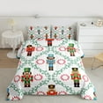 thumbnail image 2 of Homewish Vintage Christmas Nutcraker Full Size Comforter Sets,Merry Xmas Bedding Comforter Set,Green White Red Bedding Sets For Teens,Ultra Soft Home Decor Reversible,3 Pieces, 2 of 8