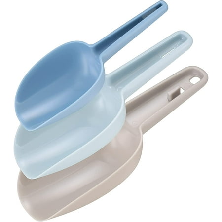 

Plastic Ice Scoop Flour Scoop Food Scoop Hand Scoop Popcorn Scoop Household Weighing Scoop for Grain Kitchen Buffet Party Nut Condiment Candy Bars 3pcs Set