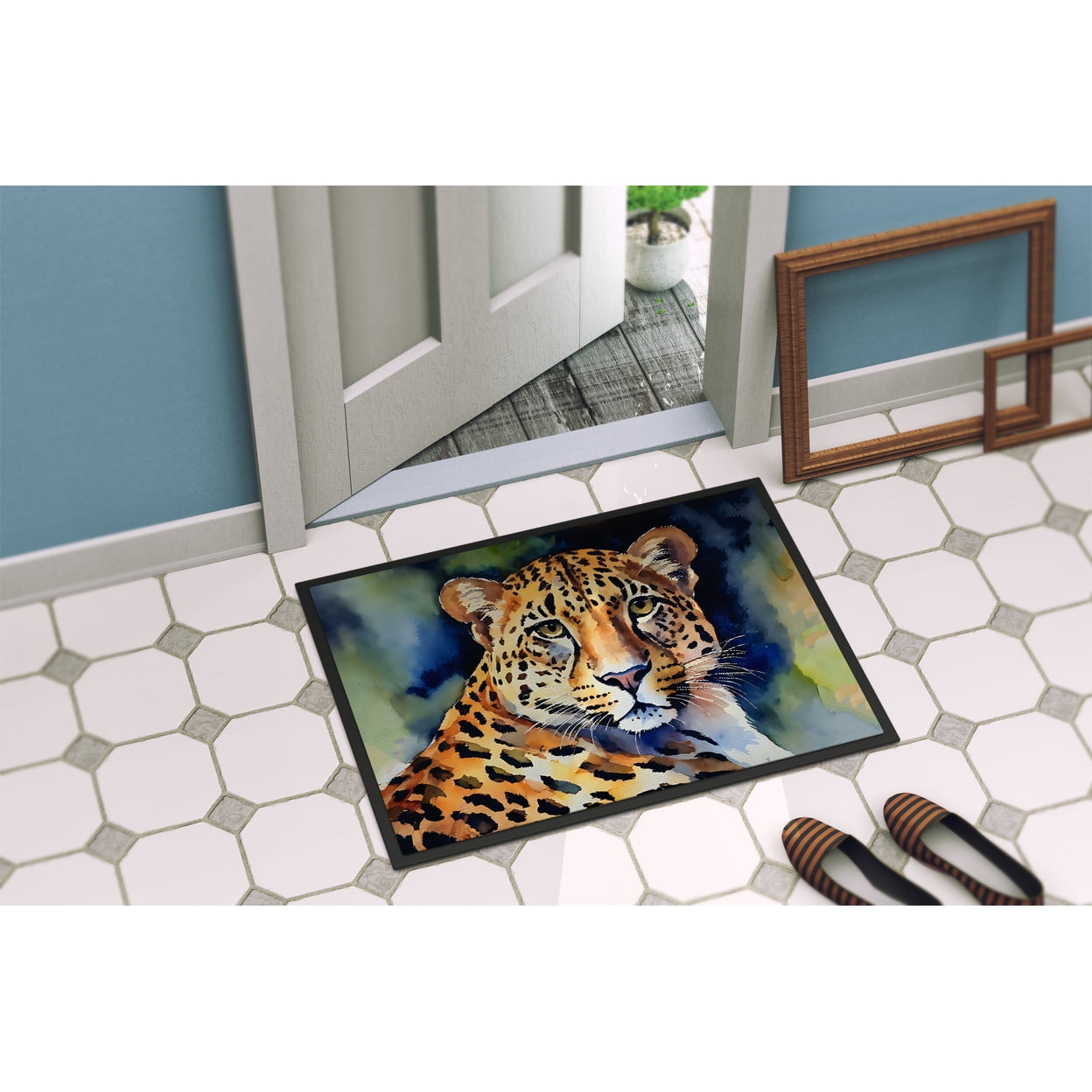 Leopard Doormat 27 in x 18 in