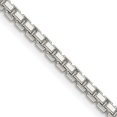 thumbnail image 2 of Sterling Silver 2.5mm Diamond Cut Box Chain Necklace Size 22, 2 of 4