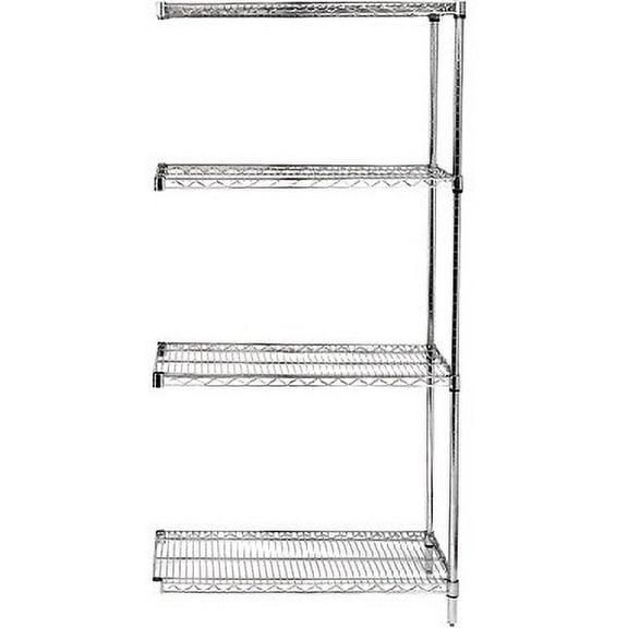Quantum Storage AD86-1824C Chrome Add-On Kit 86 in. H Unit, 4-Shelf
