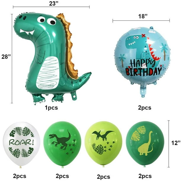 Ensemble de ballons d'anniversaire dinosaures pour garçon