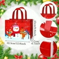 thumbnail image 2 of 100 Pack Large Christmas Gift Bags Bulk Reusable Christmas Tote Bags with Handles Non Woven Shopping Baskets for Xmas Party plies 12.8 x 9.8 x 6.7 Inch, 2 of 7