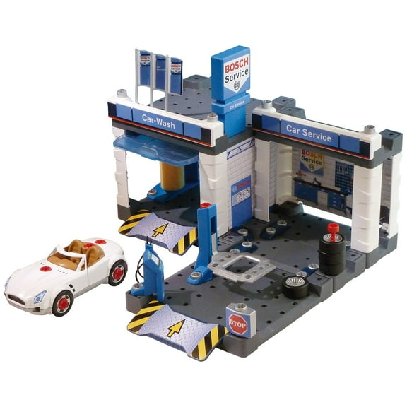 Bosch: Service Car Repair with Car Wash - Kids Car Service Play Set, Ages 3