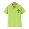 thumbnail image 5 of LNMQLPDBS Girls School Uniform Shirts Button Down Lapel Shirt Breathable Golf Collared Short Sleeve T-Shirt Teens Soft Summer Uniform Tops, 5 of 8