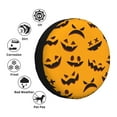 thumbnail image 6 of DouZhe Waterproof Spare Tire Cover, Happy Halloween Pumpkin Face Prints Adjustable Wheel Covers Fit for Jeep Trailer RV SUV Car, 14 inch, 6 of 7