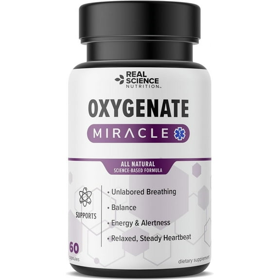 Real Science Nutrition Oxygenate Miracle - 60 Caps for Lung Support