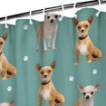 thumbnail image 3 of Chihuahua and Footprints Shower Curtain 36"x72" ,Bathroom Decorative Shower Curtains Set with 12 Hooks,Modern Waterproof Washable Shower Curtain, 3 of 6