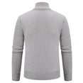 thumbnail image 6 of FAWUUDO Men's Vintage Full Zip Stand Collar Cardigan Sweaters - Long Sleeve Fall Winter Knitted Slim Fit Casual Outerwear Beige, 6 of 6