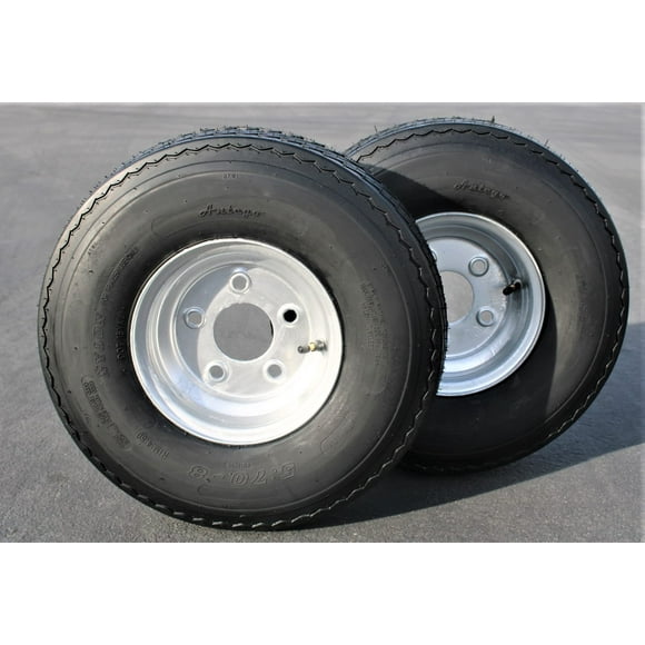 2-Pack Antego Trailer Tire On Rim 570-8 5.70-8 Load C 5 Lug Galvanized Wheel