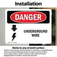 thumbnail image 3 of (2 Pack) Underground Live Wire OSHA Danger Sign 18 Inch X 12 Inch Vinyl Label Decal Sticker Weather Resistant, UV Protected for Workplace, Business, and Construction Site, Made in the, 3 of 7