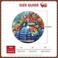 thumbnail image 2 of Xecao Floral Truck Welcome Pattern Christmas Tree Skirt Round Xmas Tree Mat Base Cover for Holiday Home Decorations-30", 2 of 6