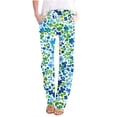 thumbnail image 2 of lcziwo Sales for Today, Women's 2025 Summer Linen Pants with Pockets Casual Drawstring High Waisted Straight Leg Sweatpants Fashion Floral Print Lounge Trousers Multicolor 3XL, 2 of 5