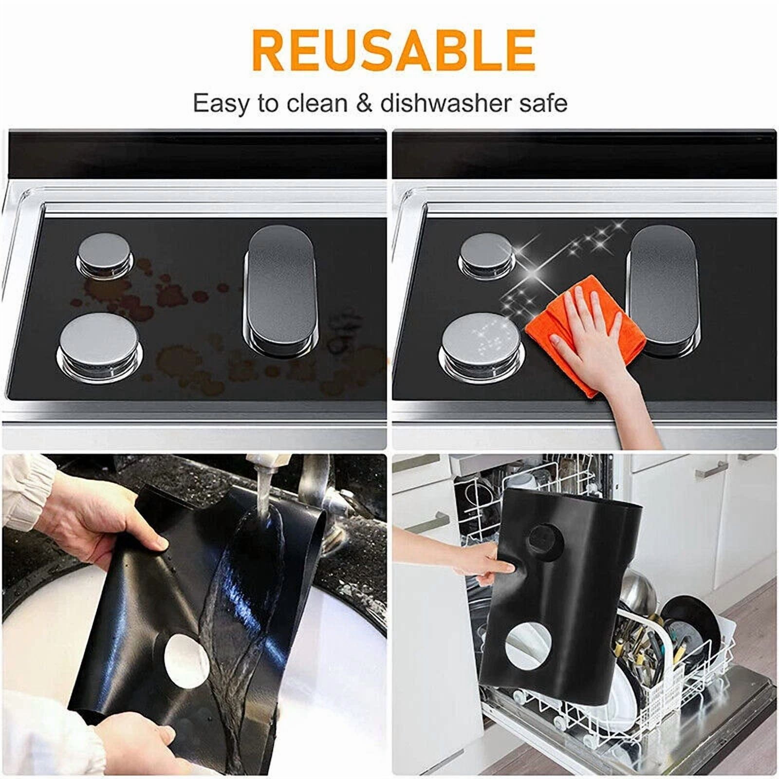 1Pc Gas Range Stove Top Burner Cover Protector Reusable Non-Stick Liner Kitchen
