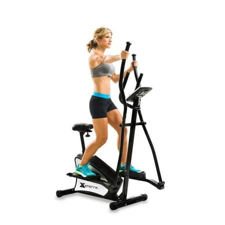 EU150 2-in-1 Hybrid Elliptical Upright Bike for Full Body Workout with 13" Stride, 265 lb Weight Limit