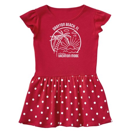 

Inktastic Summer Vacation Mode Grayton Beach Florida Gift Toddler Girl Dress