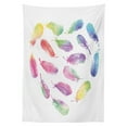thumbnail image 3 of Ambesonne Feather Tablecloth Rectangular Table Cover, Romantic Plumage Design, 52"x70", Multicolor, 3 of 4