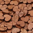 thumbnail image 2 of HEVIRGO 100Pcs Wooden Love Heart Button Wedding Table Scatter Confetti Decoration Crafts Multi-color Wood, 2 of 8