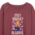 thumbnail image 3 of Frozen - Winter - Me? Brave? Always. - Women's Lightweight French Terry Long Sleeve Shirt, 3 of 5