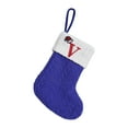 thumbnail image 3 of Xuniizn Personalized Christmas Stockings with Initials - Custom Embroidered Stocking Set, Luxury Velvet Xmas Stockings for Family, Holiday Christmas Decorations, Blue, New Model V, 3 of 6