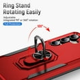 thumbnail image 4 of Allytechgroup Galaxy A16 5G Case with Ring Holder Stad, Military Grade Shockproof Compatible with Car Mount Rugged Bumper Phone Case for Samsung Galaxy A16 5G, Red+Black, 4 of 9