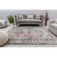 thumbnail image 5 of Cora CL55A Symphony Blue Transitional Vintage Rust Area Rug, 2'6" x 8', 5 of 9