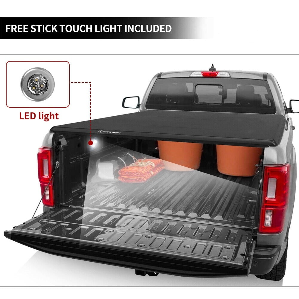 RVNI 5.5 ft bed Soft Tri-fold Truck Bed Tonneau Cover Compatible with 2015-2023 2024 2025 Ford F-150 F150 Truck waterproof